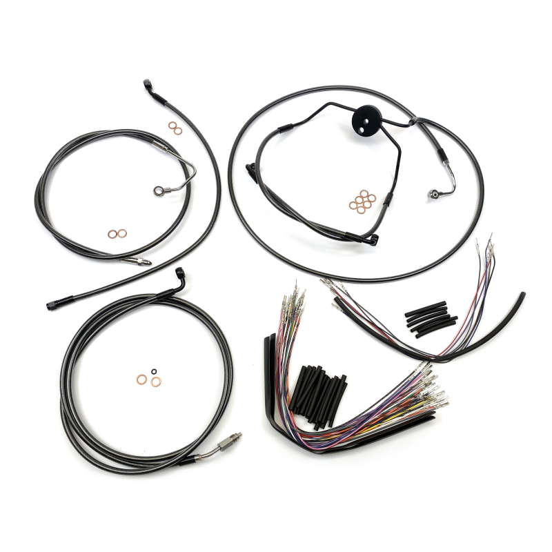 Black Pearl Designer DOT Handlebar Installation Kit, 15"-17" Apes