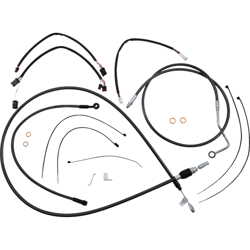 Black Pearl Designer DOT Handlebar Installation Kit, 12"-14" Apes