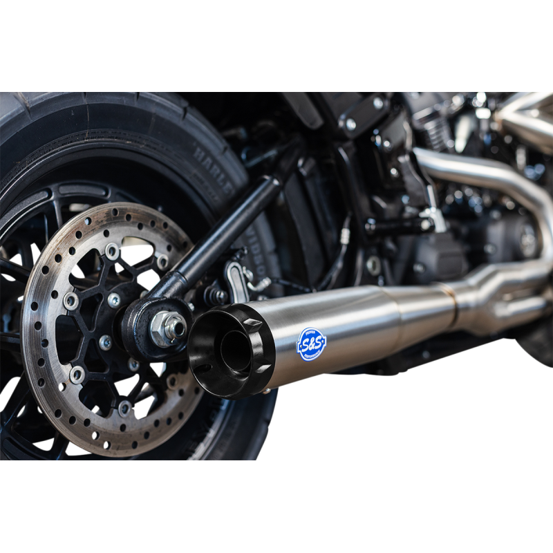 Superstreet 2-Into-1 Exhaust - Stainless Steel w/ Black End Cap