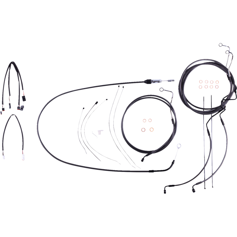 Black Pearl Designer DOT Handlebar Kit - 12-14 in. Apes