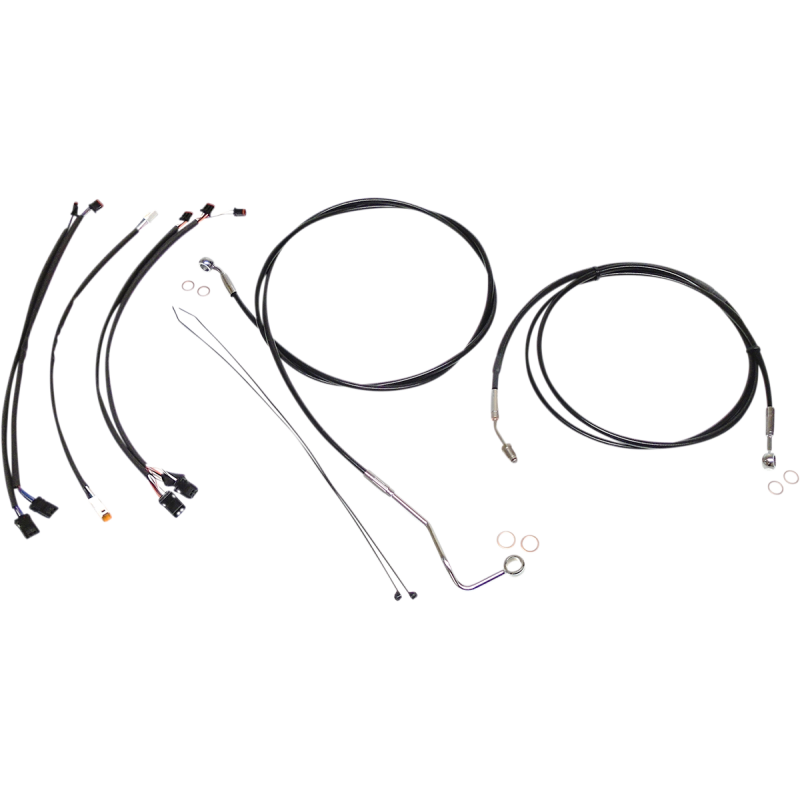 XR Black w/ Chrome Fittings DOT Handlebar Installation Kit, 12"-14" Apes