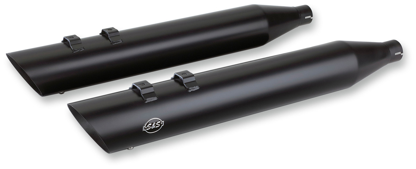4" Slash-Cut Slip-On Mufflers Black