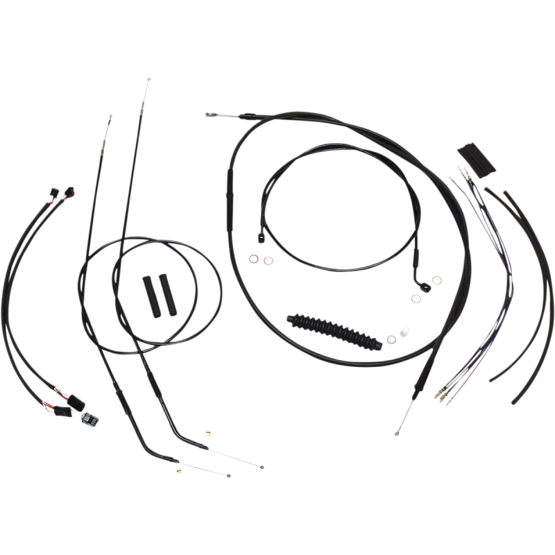 XR Black w/ Black Fittings DOT Handlebar Installation Kit, 10"-12" Apes