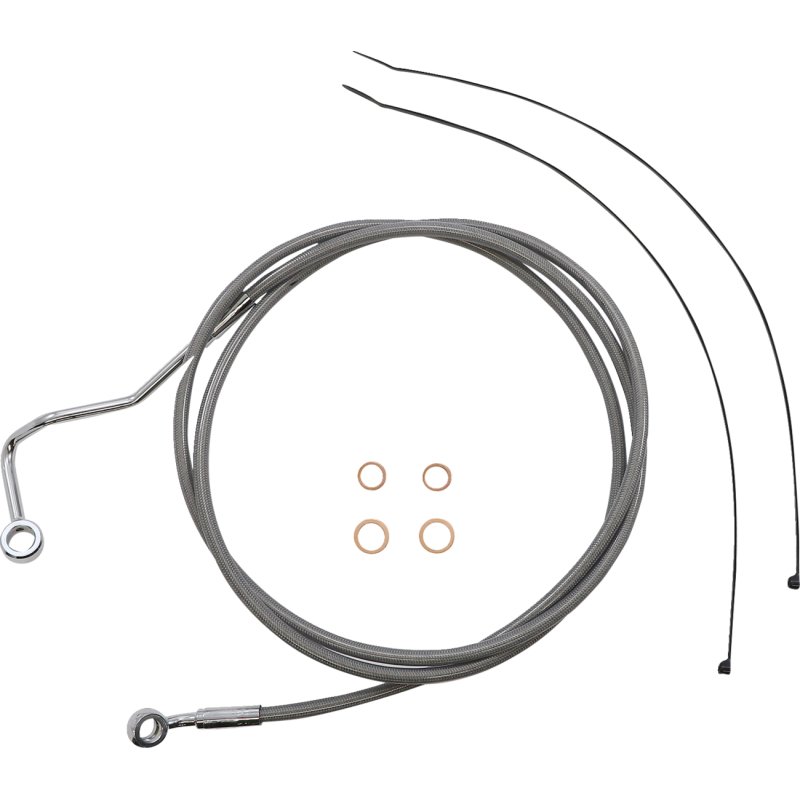 XR Stainless w/ Chrome Fittings DOT Handlebar Installation Kit, 15"-17" Apes