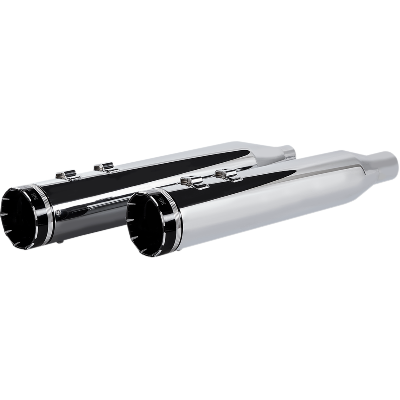 Chrome Mufflers w/ Black Tracer Tip