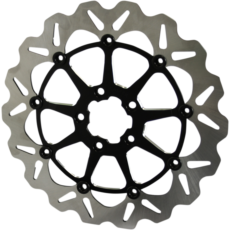 13" Full-floating Rotor, Black/Machined Carrier