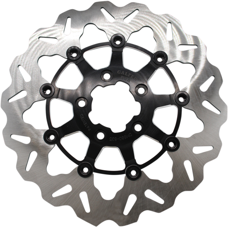 Full-floating Front Rotor, Black/Machined Carrier