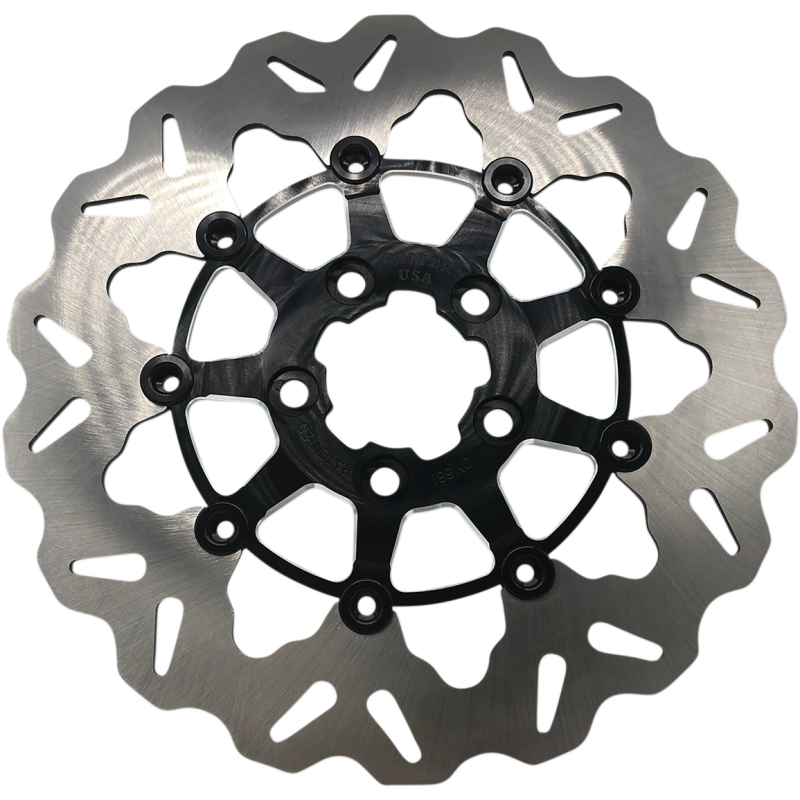 Full-floating Rear Rotor, Black/Machined Carrier