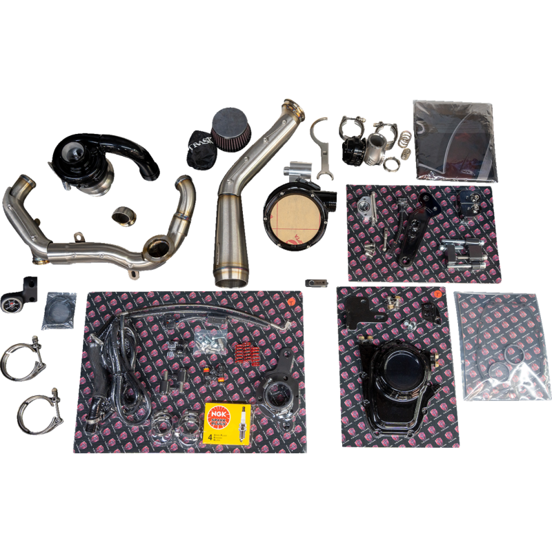 Tornado Turbo Kit - Black / Brushed Stainless Exhaust