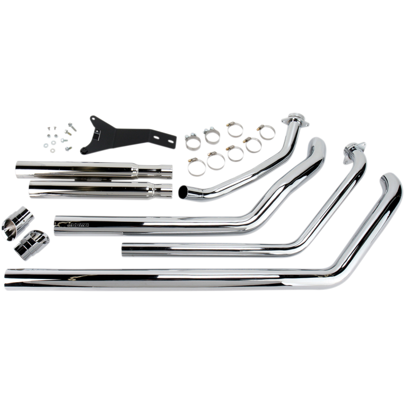 Streetrod Slashdowns Exhaust - Chrome