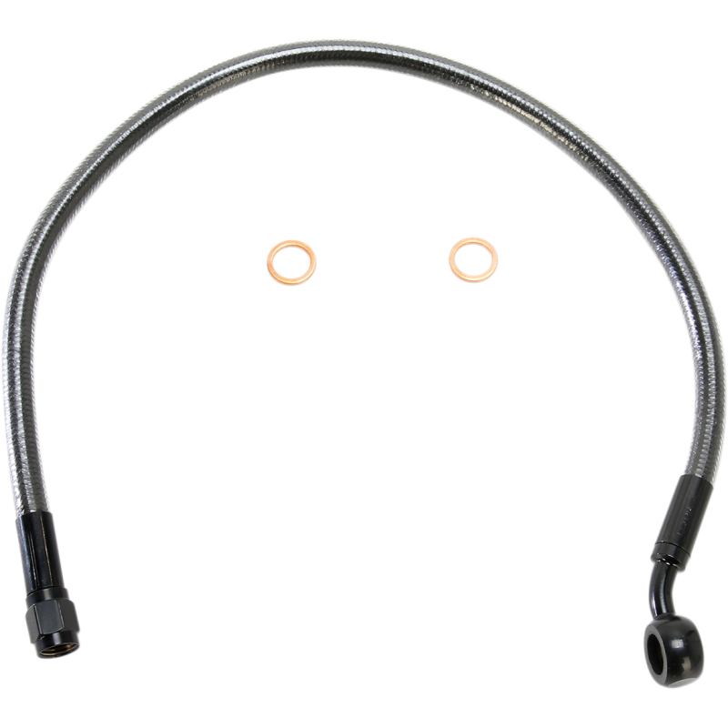 Black Pearl Upper Brake Line, 18", 10mm/35° Banjo