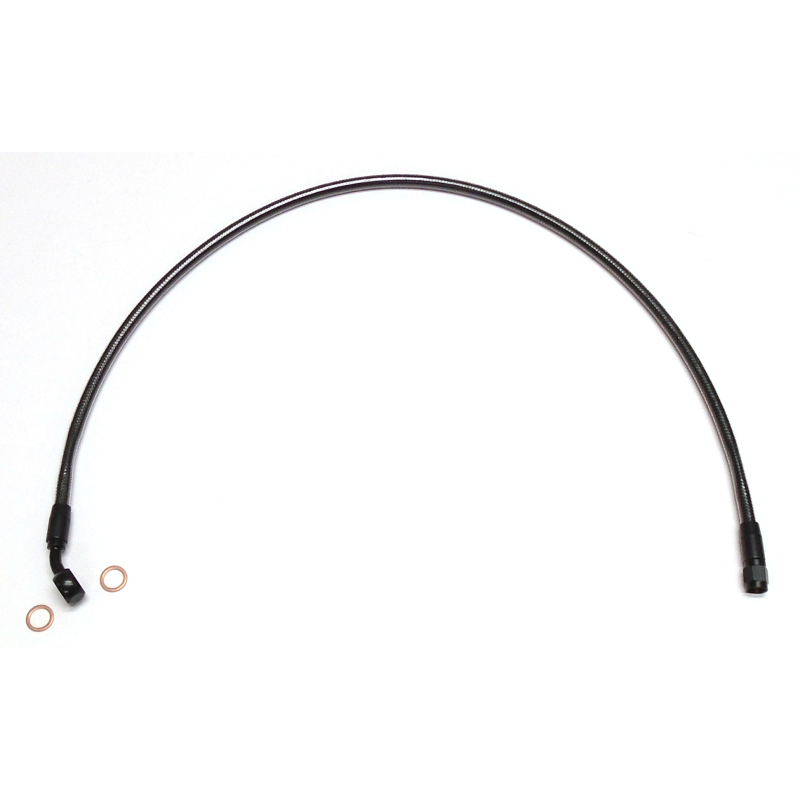 Black Pearl Upper Brake Line, 23", 10mm/35° Banjo