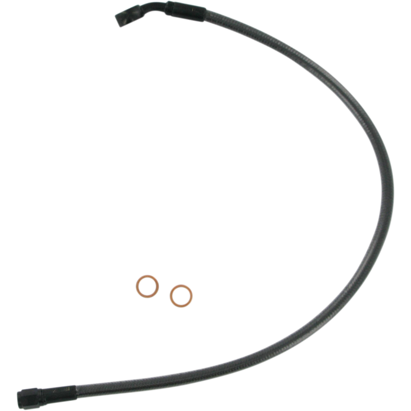 Black Pearl Alternate Upper Brake Line 19" - 10mm/35° Banjo