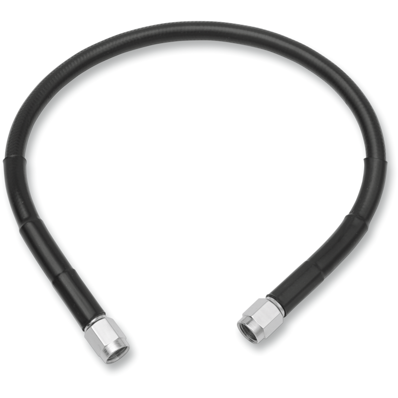 Black Vinyl-Coated Stainless Steel Brake Line 9"
