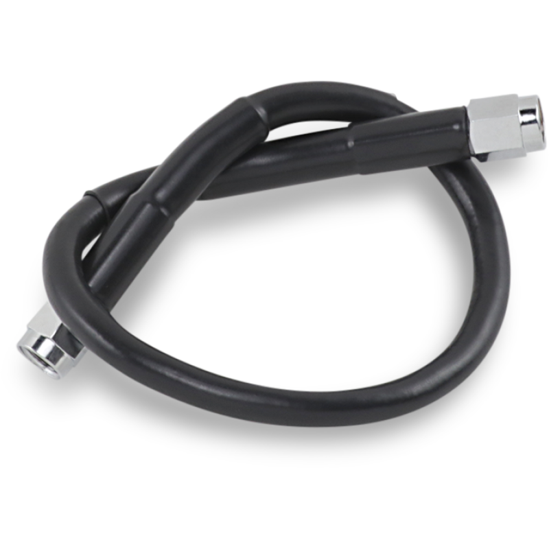 Black Vinyl-Coated Stainless Steel Brake Line 14"