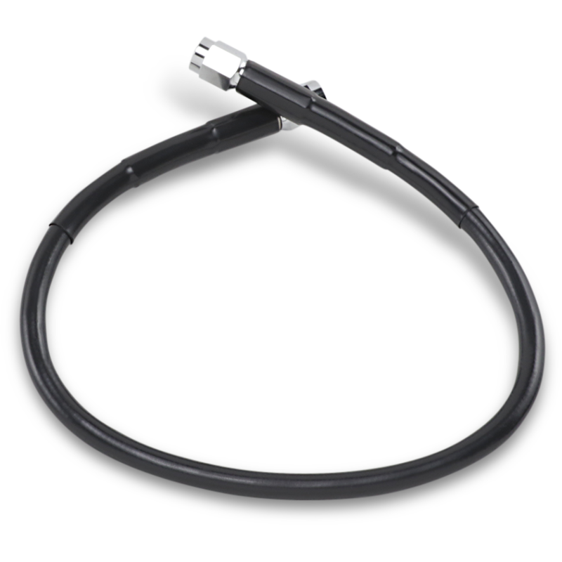 Black Vinyl-Coated Stainless Steel Brake Line 17"