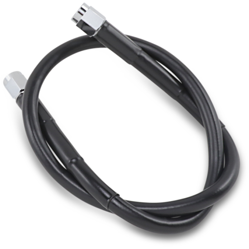 Black Vinyl-Coated Stainless Steel Brake Line 22"