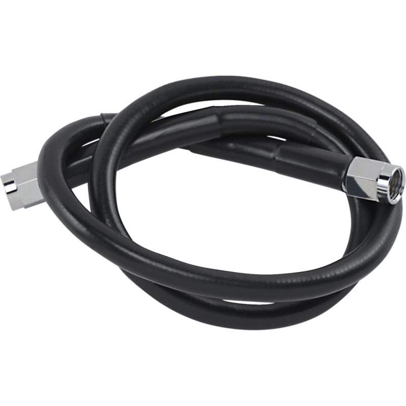 Black Vinyl-Coated Stainless Steel Brake Line 24"