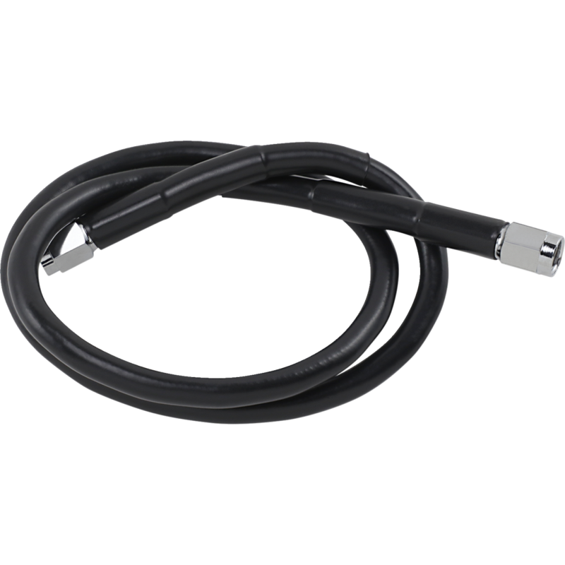 Black Vinyl-Coated Stainless Steel Brake Line 28"