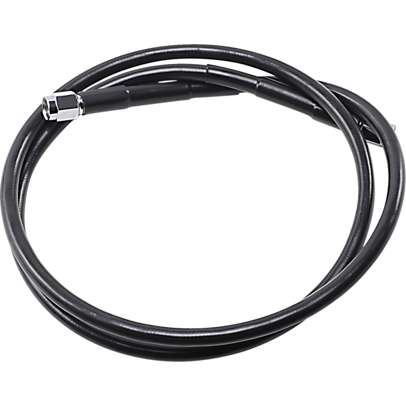 Black Vinyl-Coated Stainless Steel Brake Line 43"