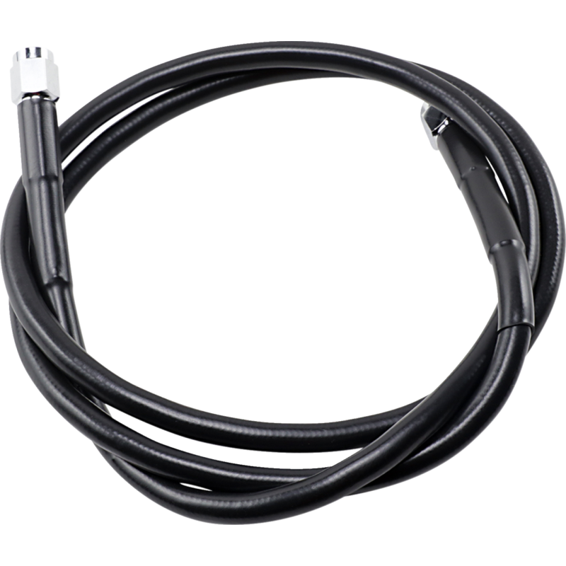 Black Vinyl-Coated Stainless Steel Brake Line 44"