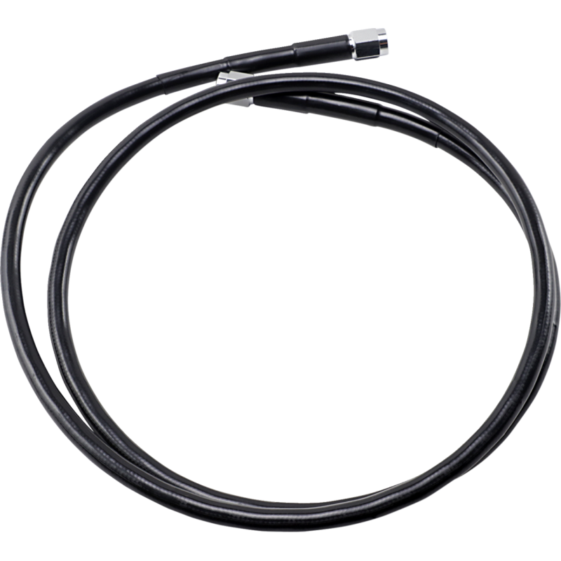 Black Vinyl-Coated Stainless Steel Brake Line 47"