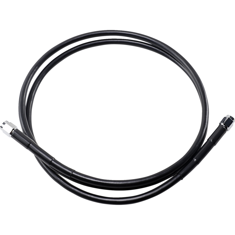 Black Vinyl-Coated Stainless Steel Brake Line 58"