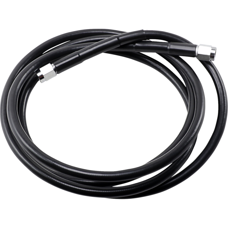 Black Vinyl-Coated Stainless Steel Brake Line 76"