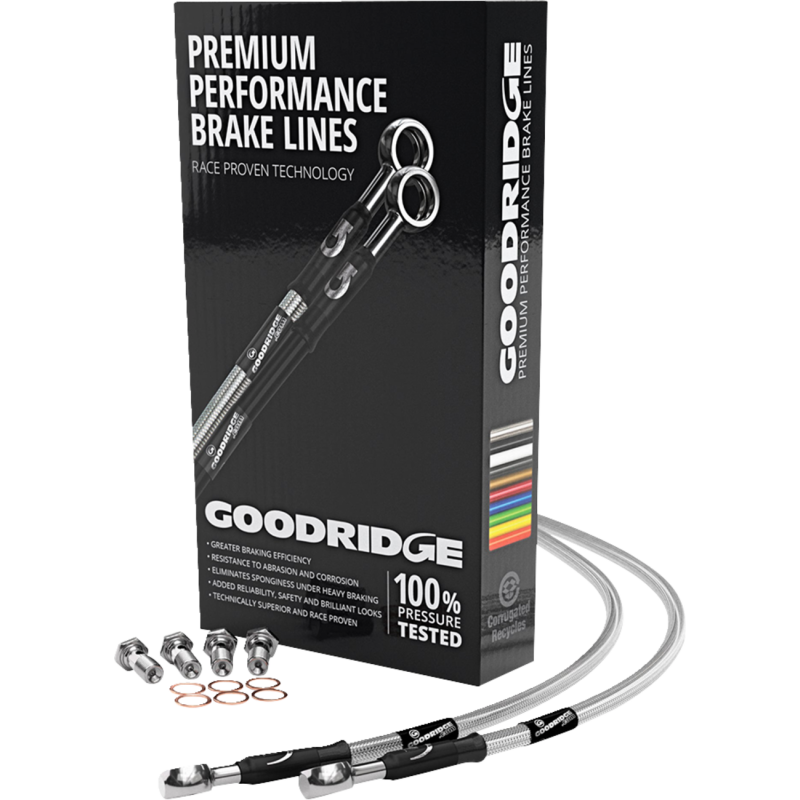 Front Brake Line Kit - Stainless Steel - +6"