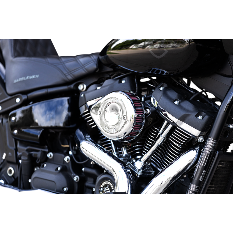 Mini Teardrop Stealth Air Cleaner Kit - Chrome