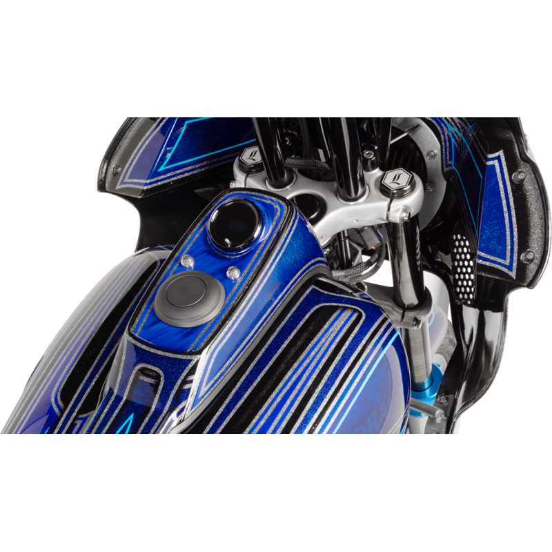 Drag Specialties Pop-Up Gas Cap - Vented, Black Wrinkle (84-E96)