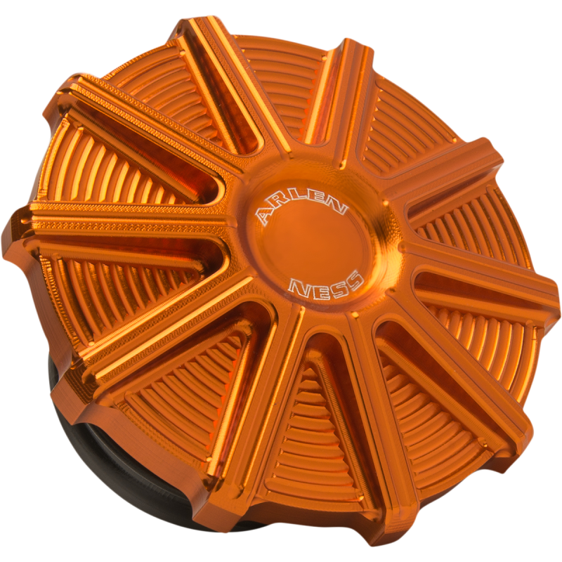 Arlen Ness 10-Gauge Vented Gas Cap - Orange Anodized