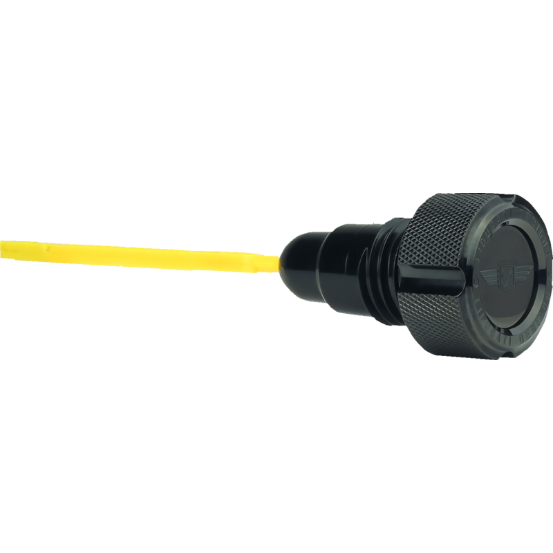 Stainless Steel Magnetic Oil Dipstick - Knurled Black