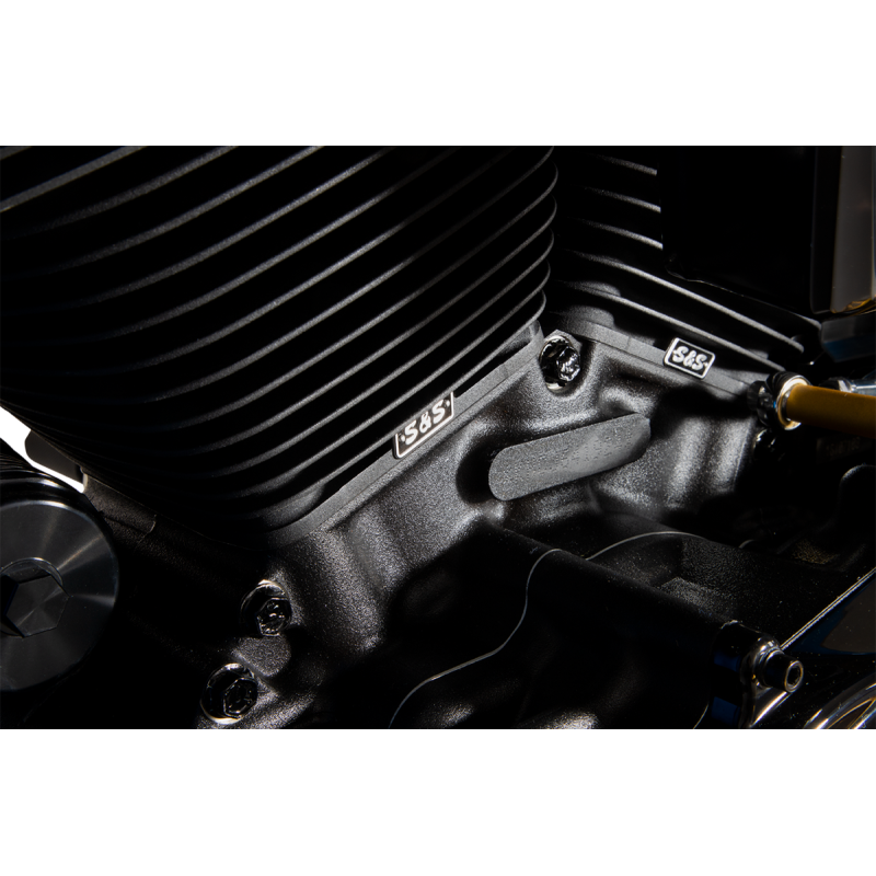 S&S 124" Power Package - Non-Highlighted Fins, Gear Drive, Black Tubes