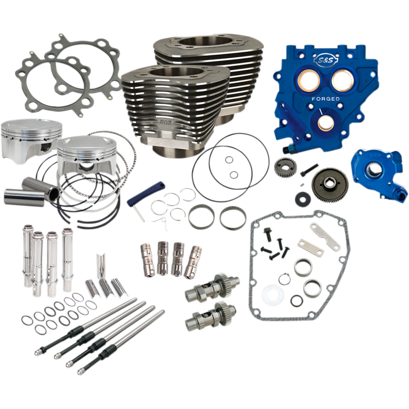 S&S 110" Power Package - Black, Gear Drive