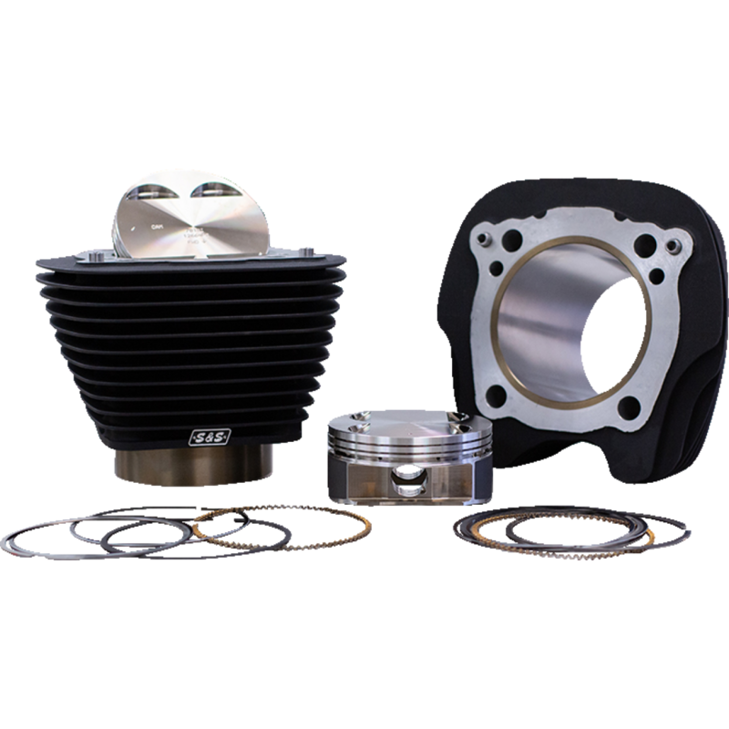 S&S 129" Big Bore Kit - Wrinkle Black, Non-Highlighted