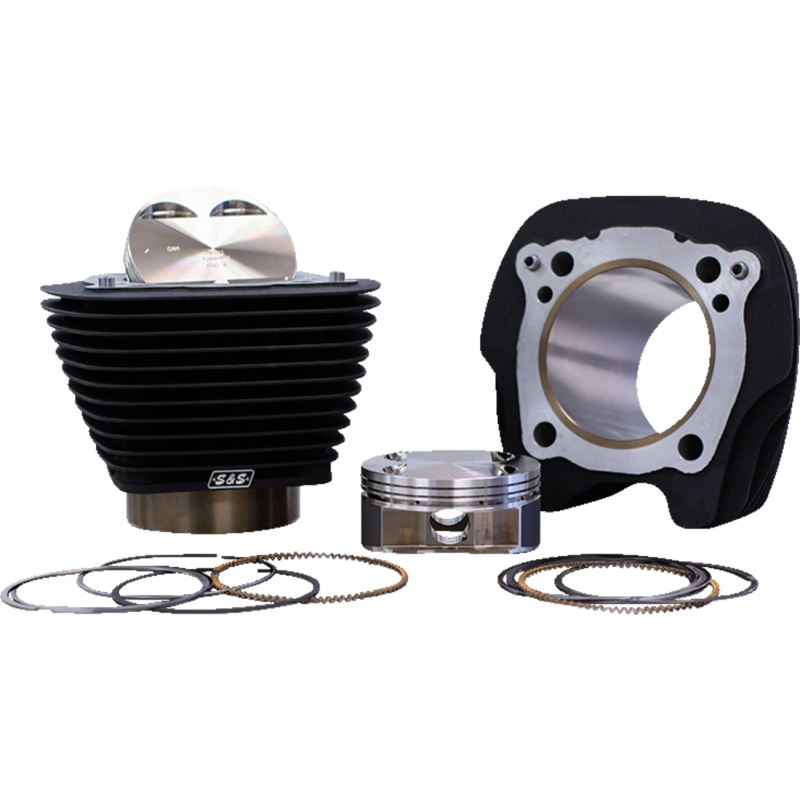 S&S 136" Big Bore Kit - Wrinkle Black, Non-Highlighted