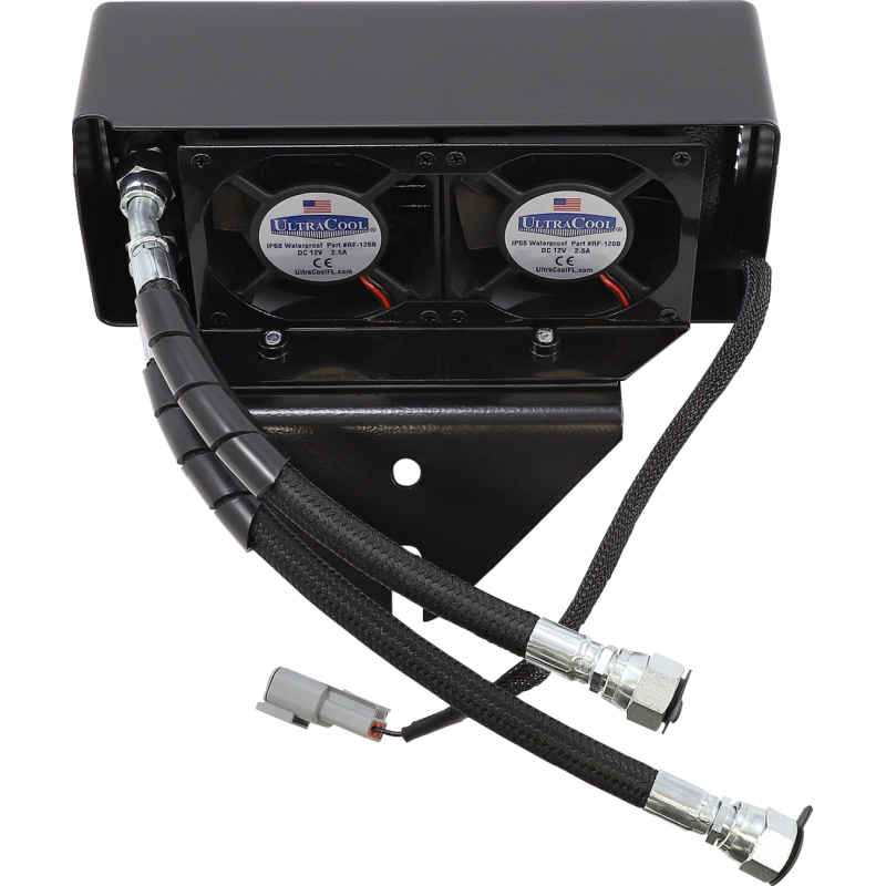 UltraCool Below Regulator Mount Oil Cooler Kit - Flat Black, Covered