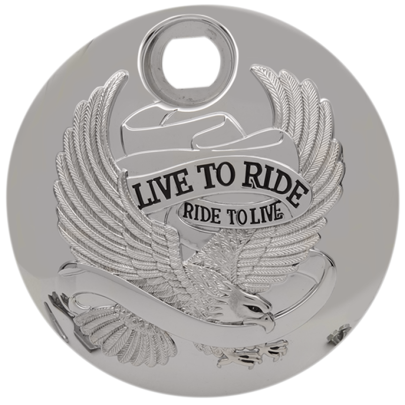 Live To Ride Fuel Door Chrome