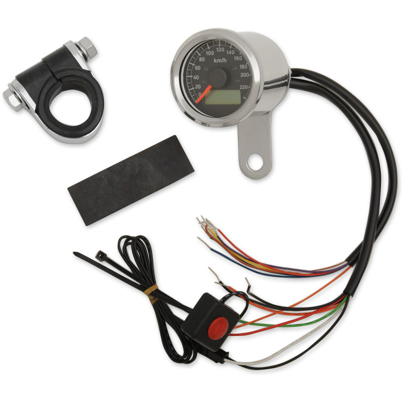 5" Programmable Speedometer Polished/Black