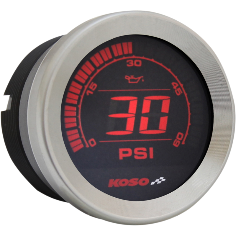 2" Oil Pressure Gauge Silver