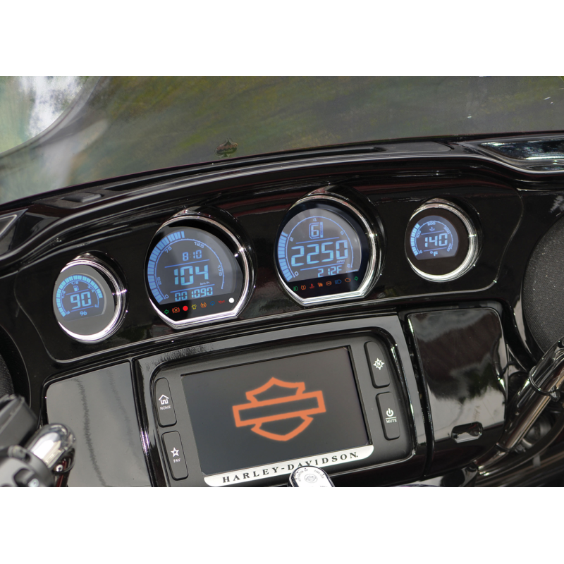 HD-03 Four-Piece Gauge Kit - Eight-Color LCD Display