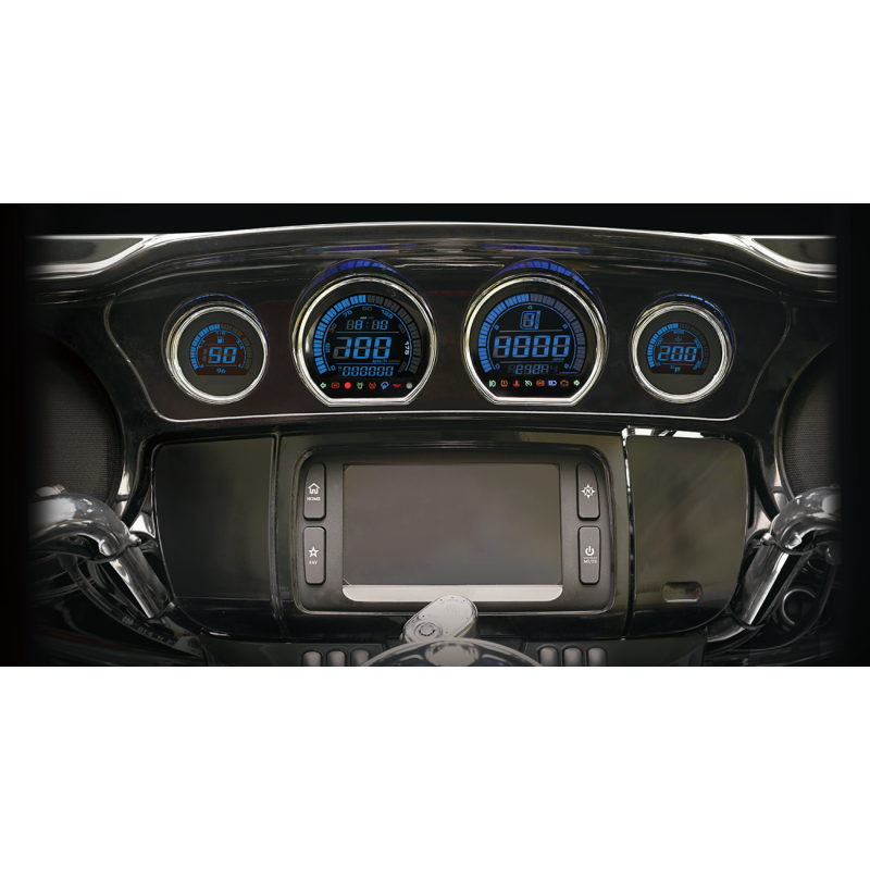 HD-03 Four-Piece Gauge Kit - Eight-Color LCD Display