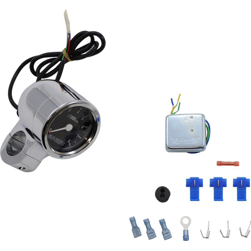 3" Bullet Tachometer Chrome w/ Black Face