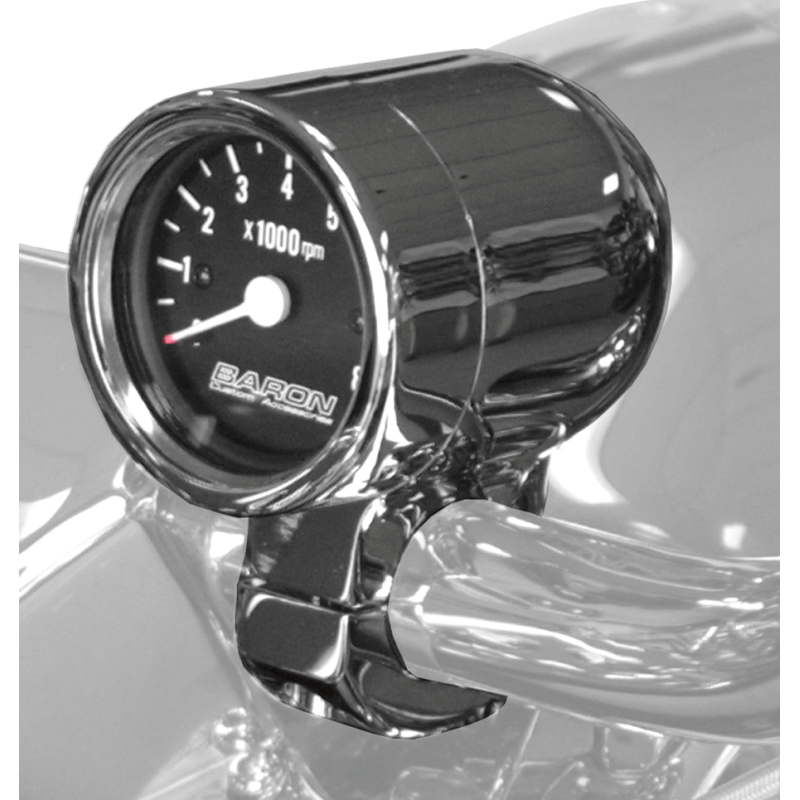 3" Bullet Tachometer Chrome w/ Black Face