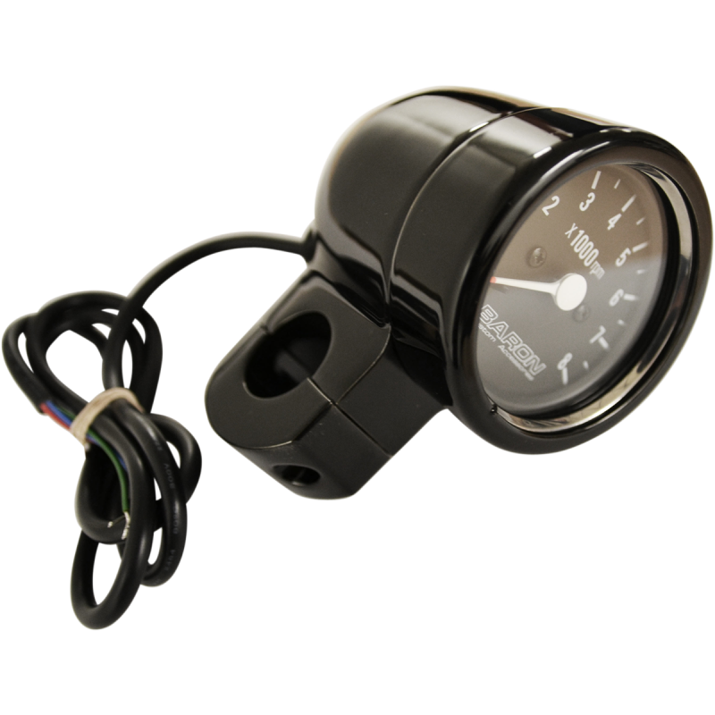3" Bullet Tachometer Black w/ Black Face
