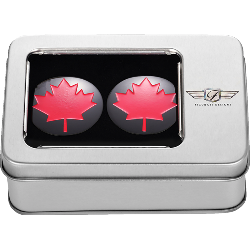 Swingarm Pivot Cover - Black w/ red maple leaf