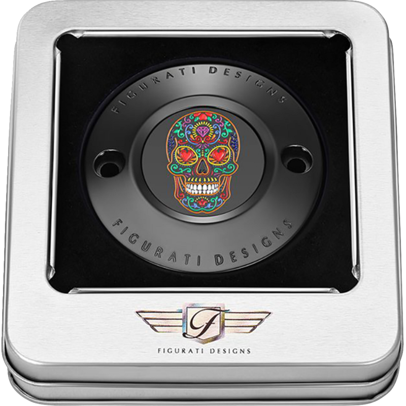 Timing Cover Black w/ sugar skull