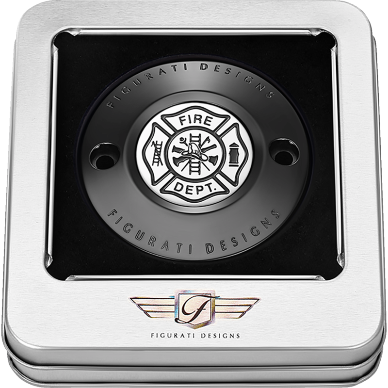 Timing Cover Black w/ Maltese cross Fire Dept.