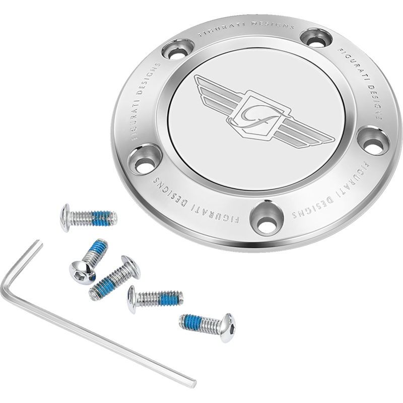 Timing Cover Mirror polished w/ Figurati Designs logo